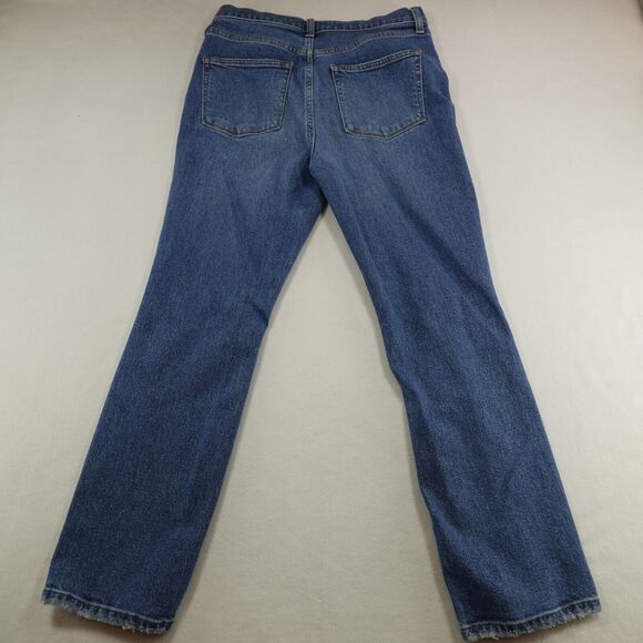 AYR The Yes Yes Yes Jeans Women's 29x26 Blue Denim High Rise Straight Crop Fray - Picture 13 of 16